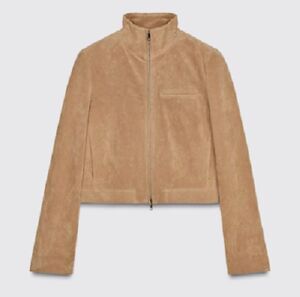 NWT Zara Suede leather jacket  Size S